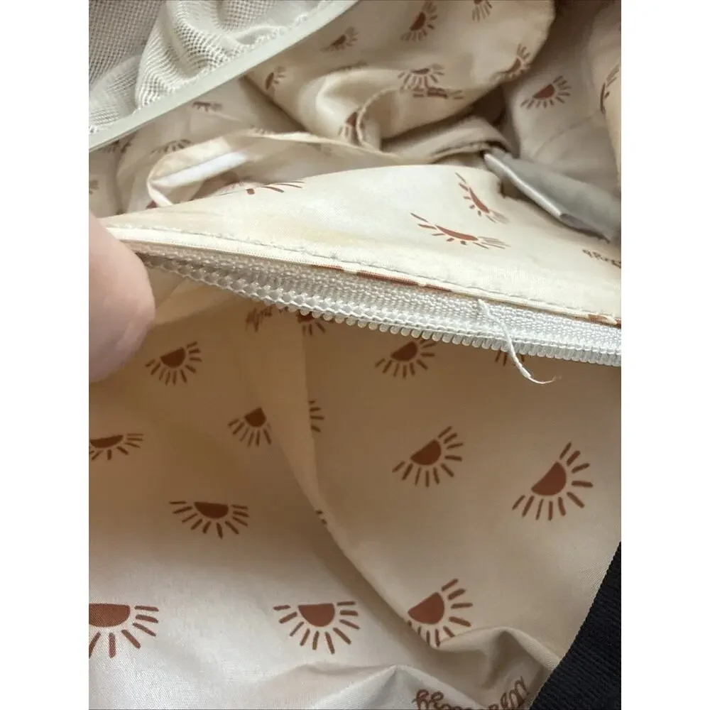Itzy Ritzy Diaper Bag Cognac Backpack Vegan Leather Gold Hardware Tik Tok Bag